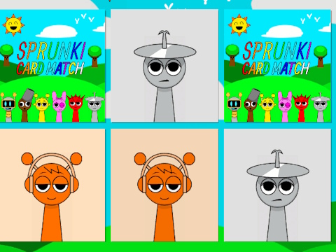 게임 Sprunki 카드 매치  온라인