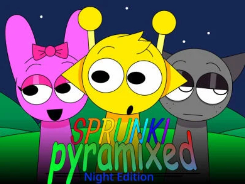 게임 Sprunki Pyramixed : 나이트 에디션  온라인
