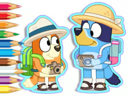 게임 색칠 공부 : Bluey Camping  온라인