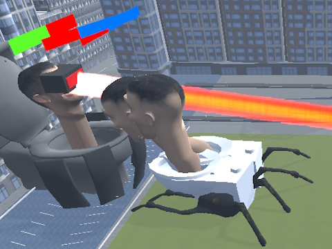 게임 화장실 Skib Fight를 병합하십시오  온라인