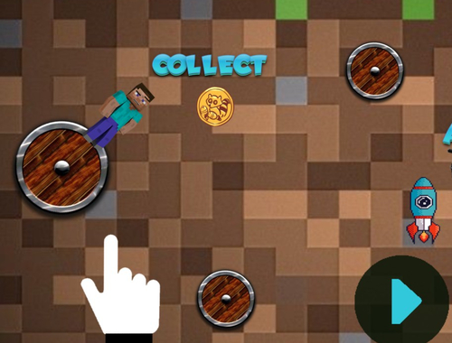 게임 Mineblock 회전하고 비행 모험  온라인